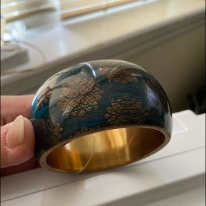 WorldMarket Bracelet, Teal/Gold, Size S/M